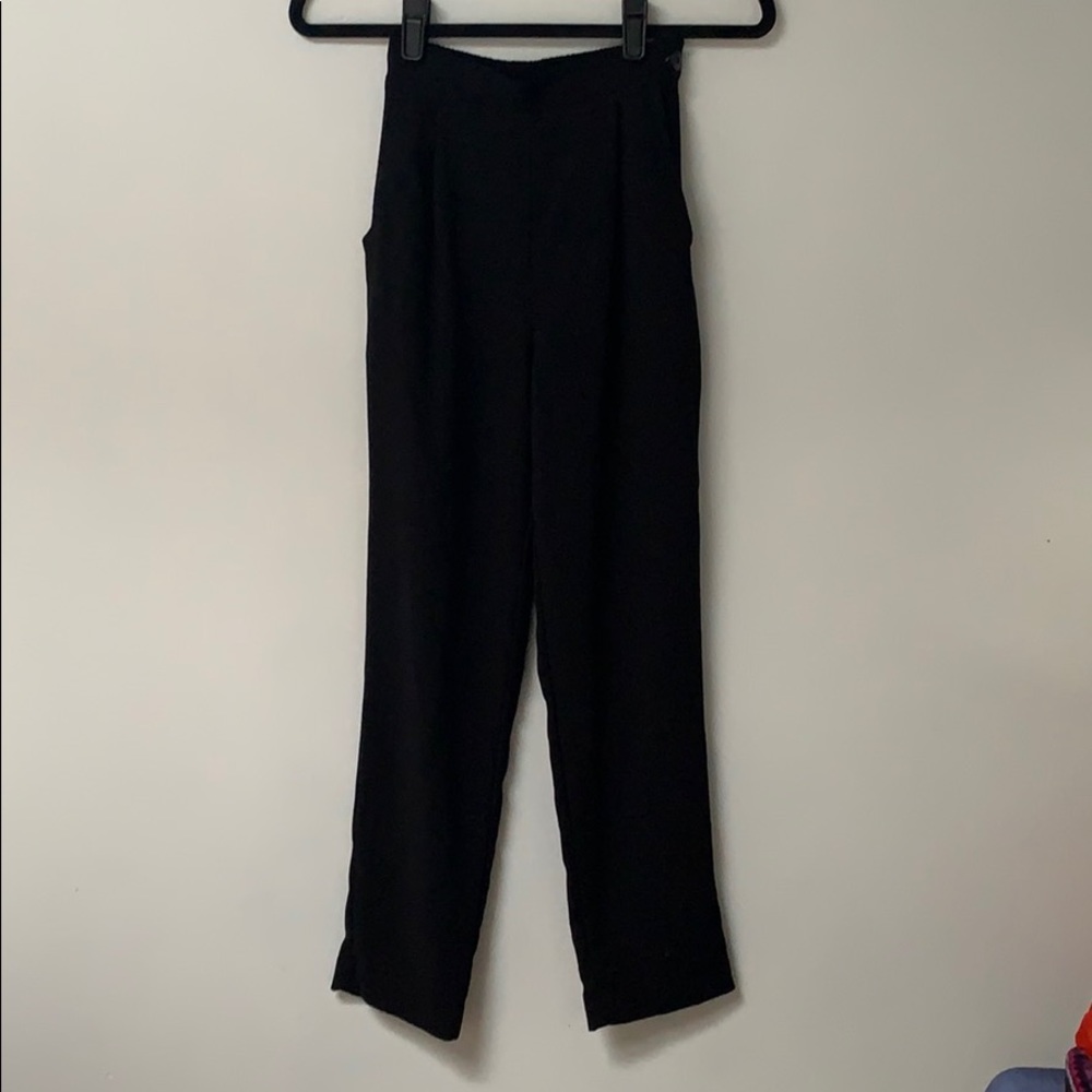 Black crepe trousers